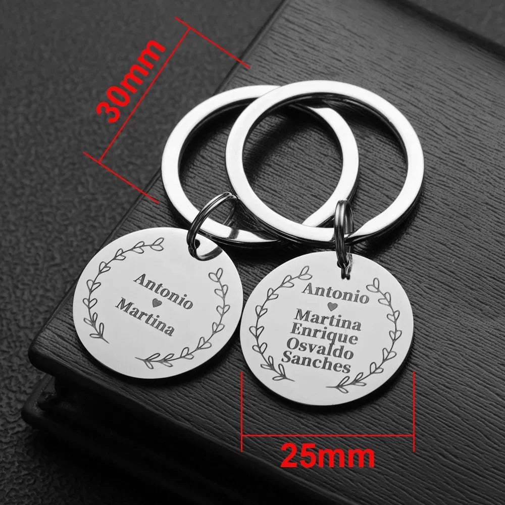 Personalized Keychain Love Gifts Customized Name Father's Mother's Day Papa Mom Key Chains Rings For Daddy Car Key Pendant Novacare Shop