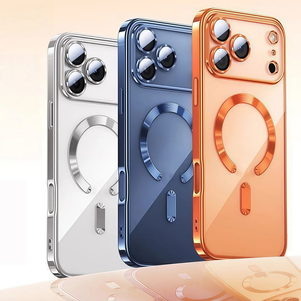 Camera Protection Clear Luxury Plating Cover Soft TPU  Drop Protective With Magnetic Phone Case For iPhone17Pro Max/17Pro/Air/17 beyutihealth