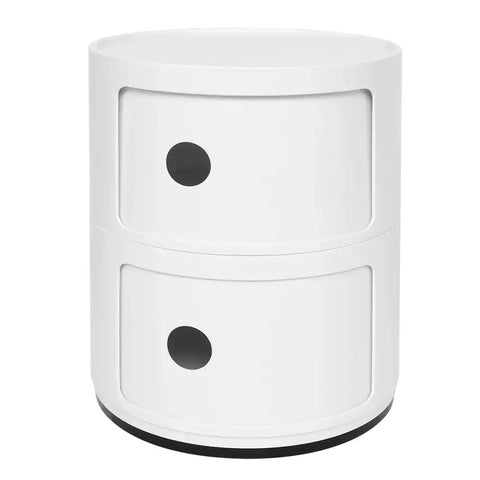 Nightstand with 2 Drawers 2 Layers Modern Bedside Table Bedroom Side End Stand Multi Functional Round Storage Unit Bedside Table Novacare Shop