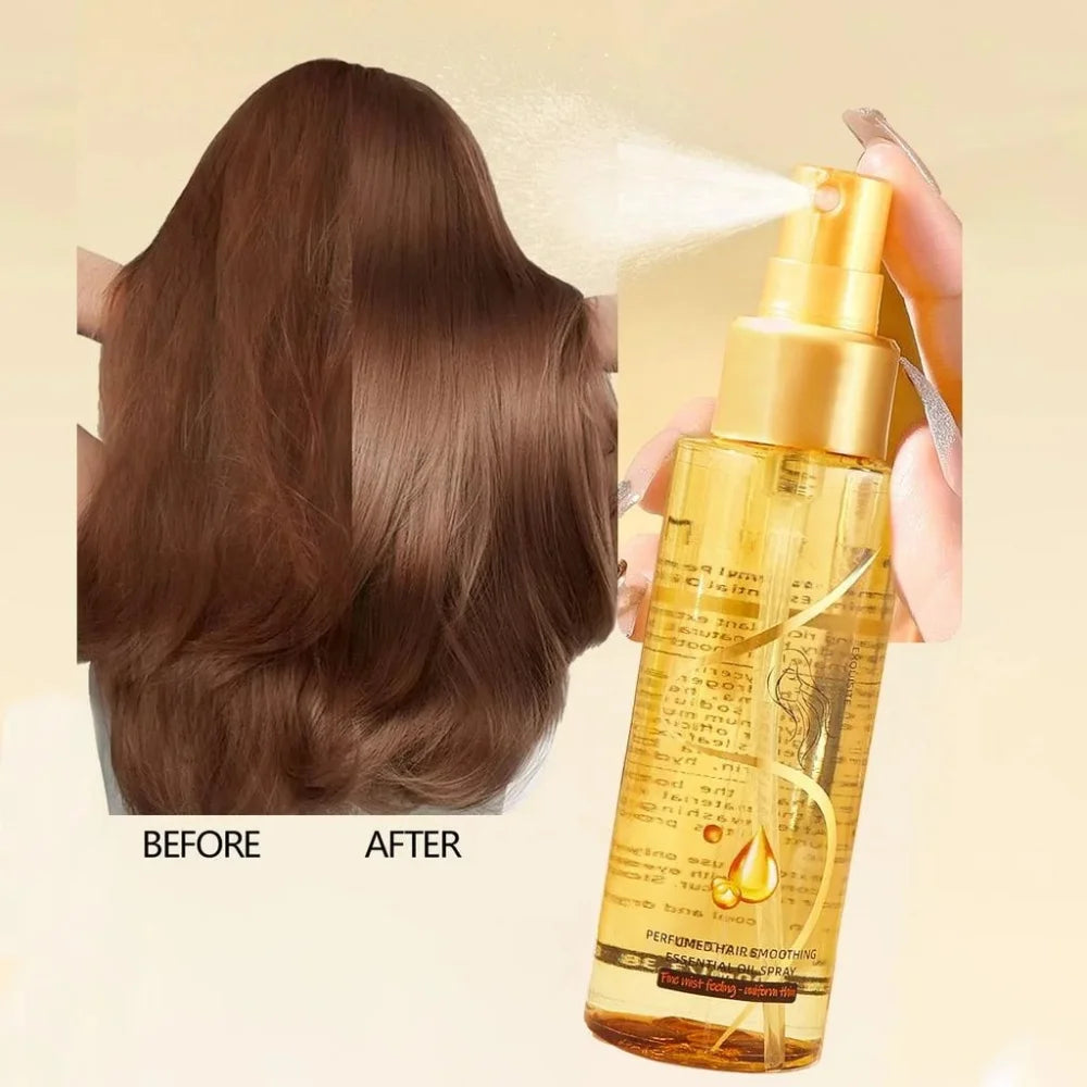 Hair care essential oil spray for nourishing and repairing damaged hair