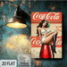 Brand new home decor signage, waterproof and durable, 8-inch x 12-inch square, retro-style aluminum fun sign: "Coca-Cola" beyutihealth