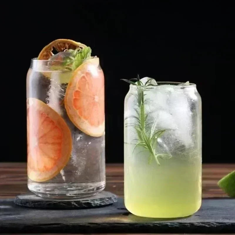 350ml/550ml Glass Cup Cola Cold Drink Water Cup with Bamboo Lid Coffee Milk Juice Straw Mug Beer Can Drink Home Breakfast Cup beyutihealth