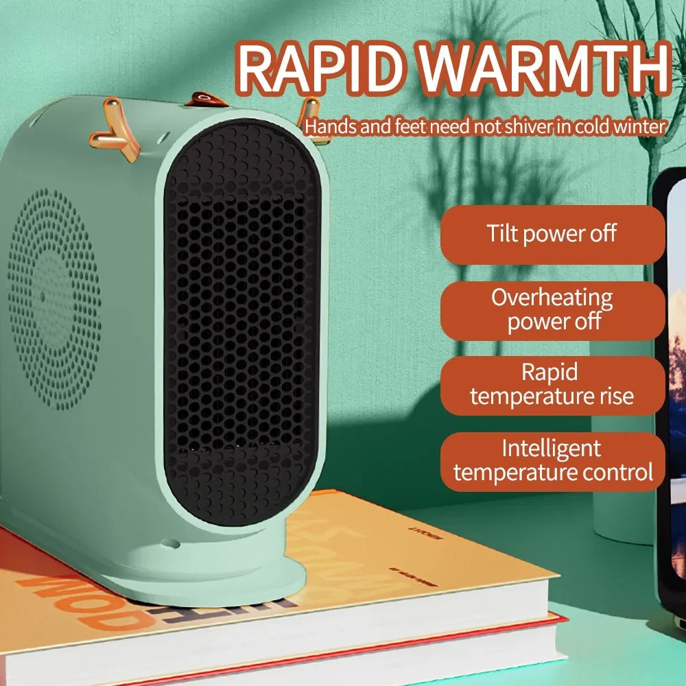 Desktop Electric Heater 500W Portable Home Electric Heater Intelligent Thermostat Fan Winter Electric Heater Heating Tools Novacare Shop
