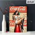Brand new home decor signage, waterproof and durable, 8-inch x 12-inch square, retro-style aluminum fun sign: "Coca-Cola" beyutihealth