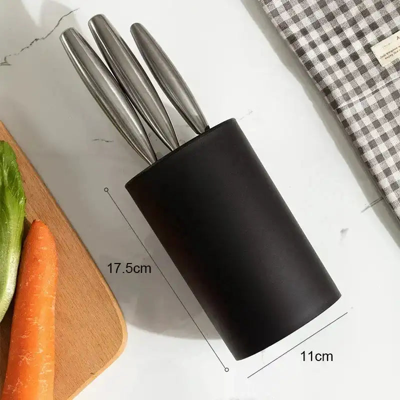 Compact Chef's Knife Stand measuring 17.5cm tall and 11cm wide