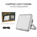 Camping Light KXK686 with Type-C charging cable and packaging