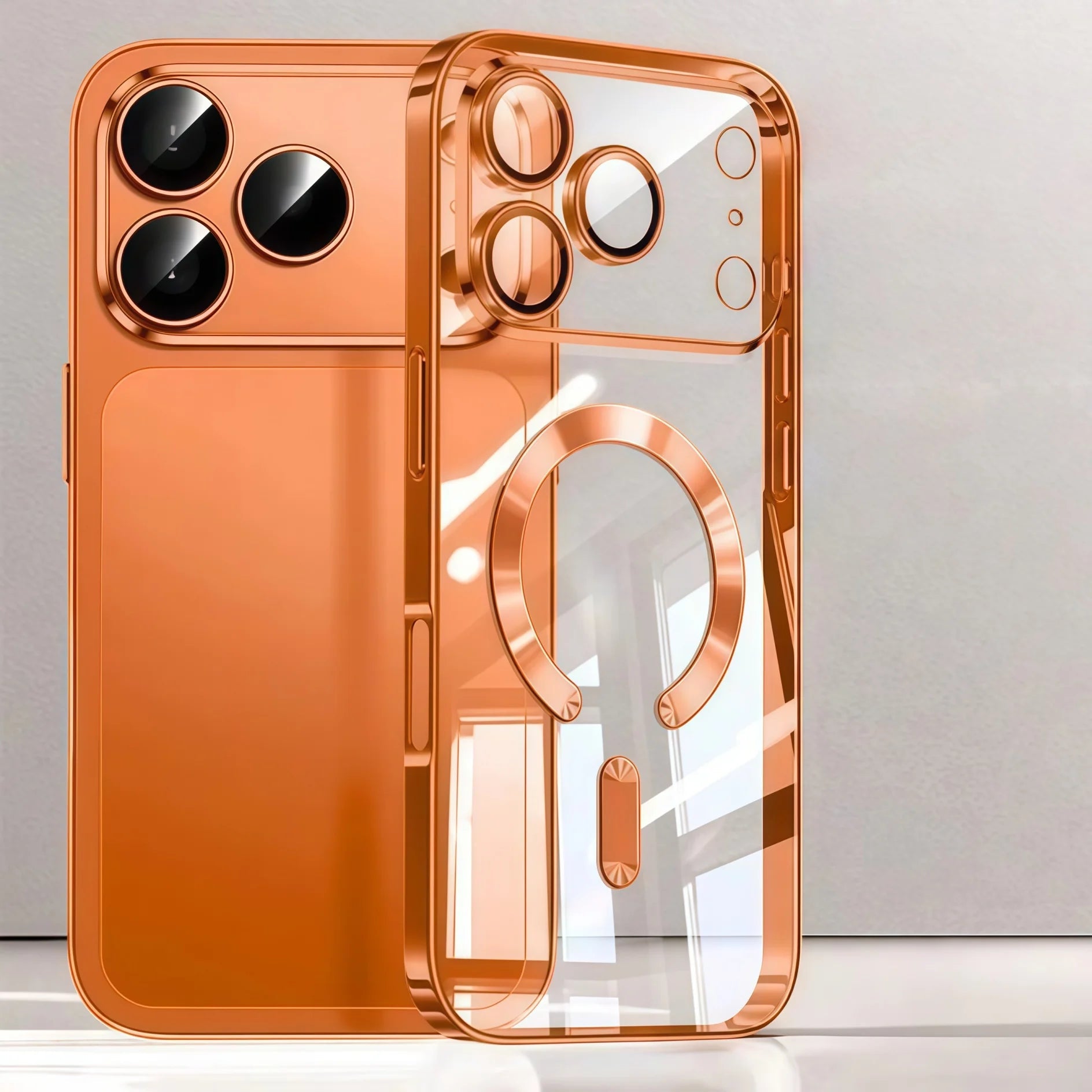 Camera Protection Clear Luxury Plating Cover Soft TPU  Drop Protective With Magnetic Phone Case For iPhone17Pro Max/17Pro/Air/17 beyutihealth
