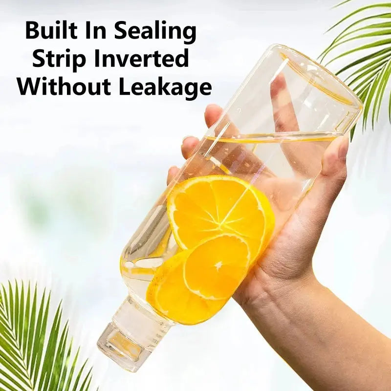 300-1000ML Glass Water Bottle Large Capacity Multi-function Creative Simple Milk Cup Portable Transparent Outdoor Sports Bottle beyutihealth