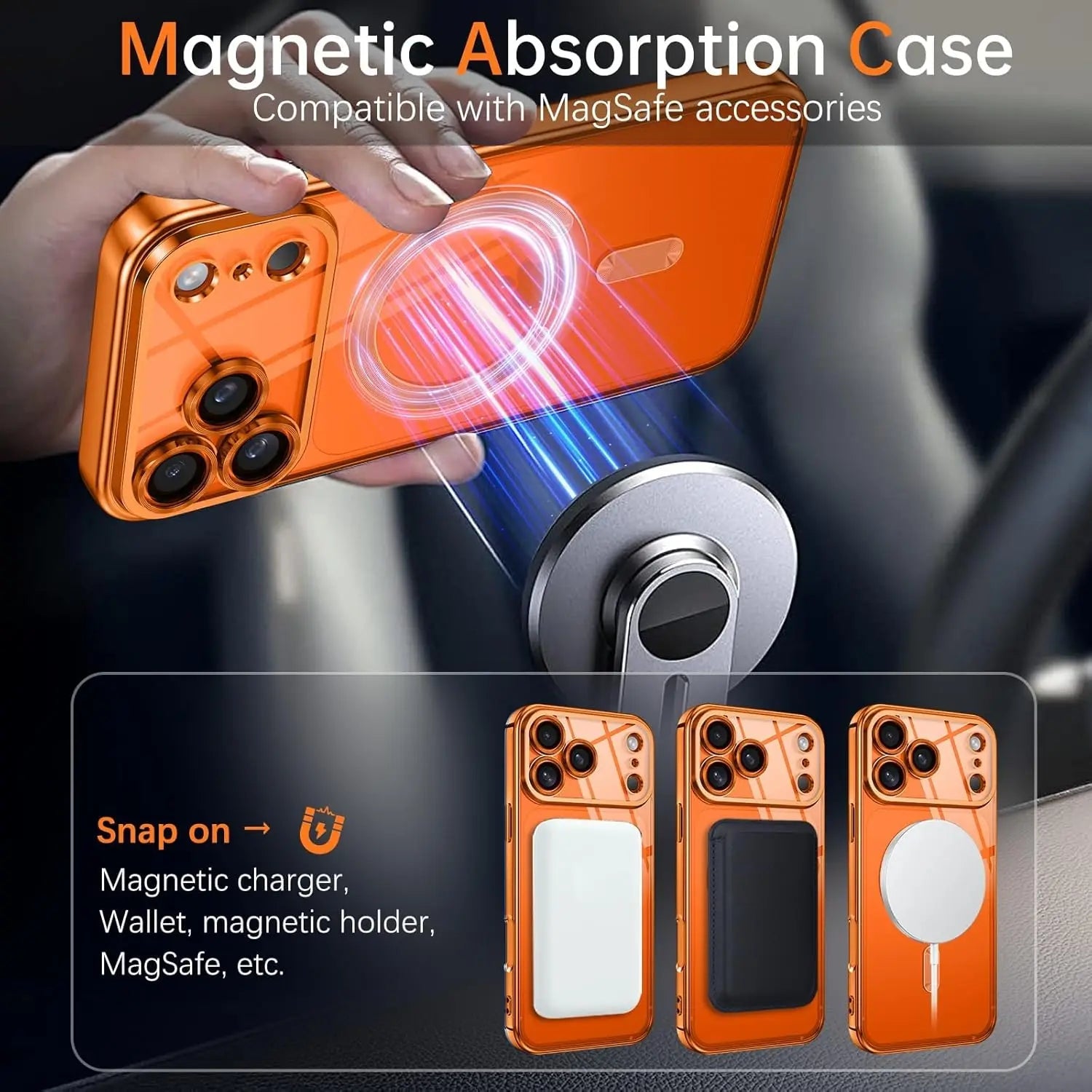 Camera Protection Clear Luxury Plating Cover Soft TPU  Drop Protective With Magnetic Phone Case For iPhone17Pro Max/17Pro/Air/17 beyutihealth