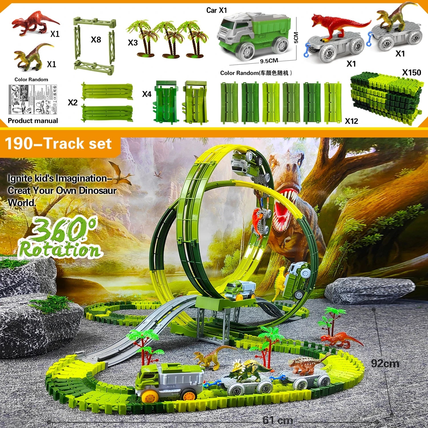 Magic Climbing Electric Race Car Toy with Bendable Flexible Track Space Theme Engineering Train for Kids Gift Novacare Shop