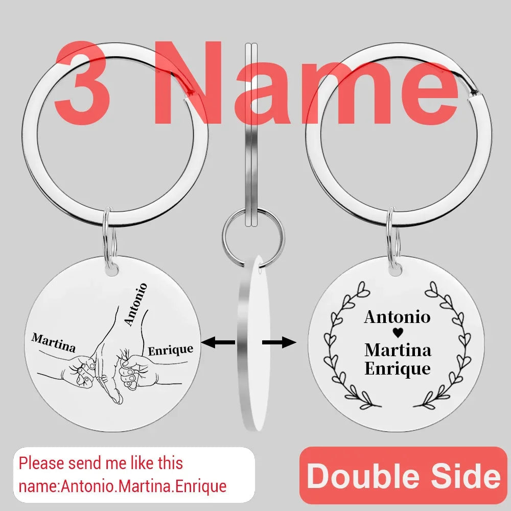 Personalized Keychain Love Gifts Customized Name Father's Mother's Day Papa Mom Key Chains Rings For Daddy Car Key Pendant Novacare Shop