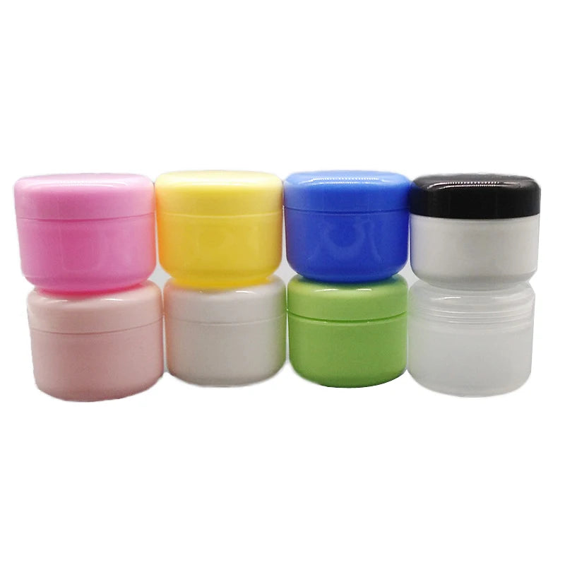 22Pcs10g/20g/30g/50g/100g/150g Refillable Plastic Empty Sample Bottles Travel Face Cream Cosmetic Container Plastic Makeup Jar beyutihealth