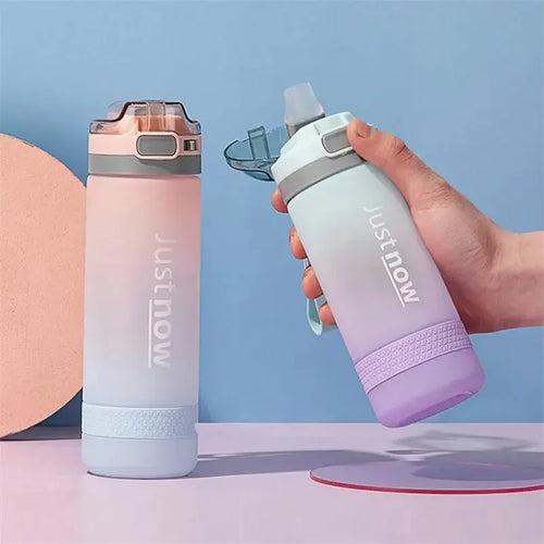 600ml Water Bottles Fashion Water Bottle with Straw BPA Free Portable Outdoor Sport Cute Drinking Plastic Bottles Eco-Friendly beyutihealth