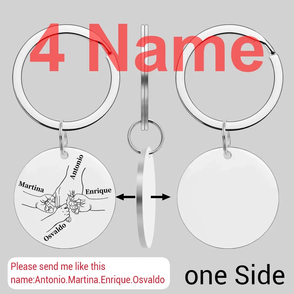 Personalized Keychain Love Gifts Customized Name Father's Mother's Day Papa Mom Key Chains Rings For Daddy Car Key Pendant Novacare Shop