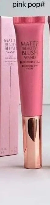 NEW MAKE UP TOOL MAKE UP blusher beauty blush in Pink Pop shade with matte finish and rose gold applicator, ideal for natural cheek color.