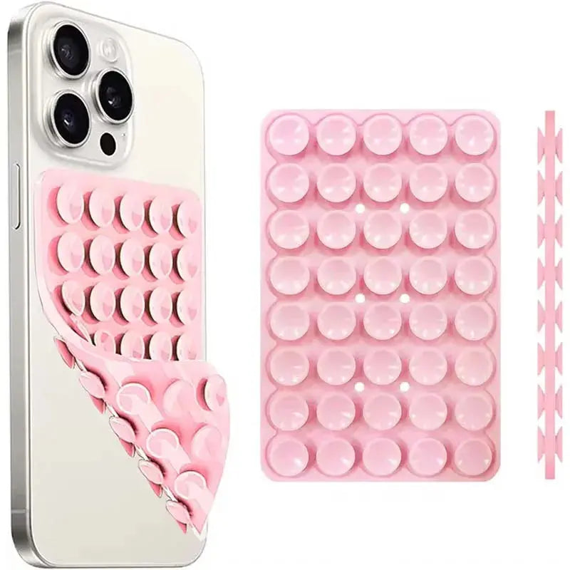 Silicone Suction Cup Phone Case Mount Double Sided Hands-Free Strong Grip Holder for Selfies and Videos for iPhone Android beyutihealth
