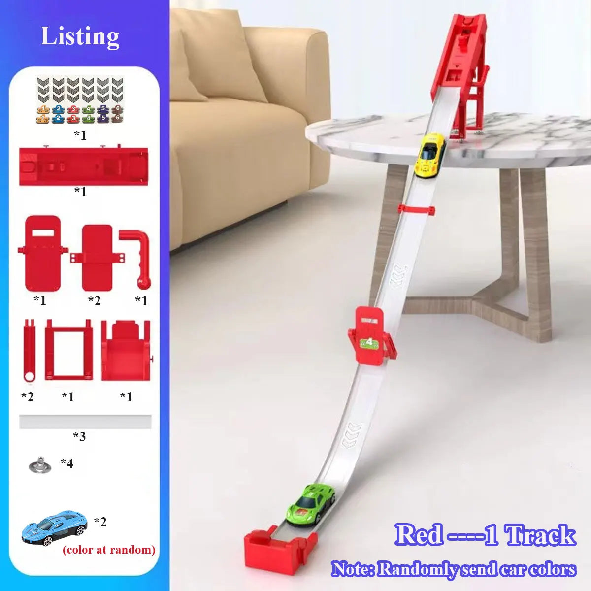 Competitive Racing Track Toy Vehicle with Alloy Car Kids Play Game for Children Educational Gift Novacare Shop