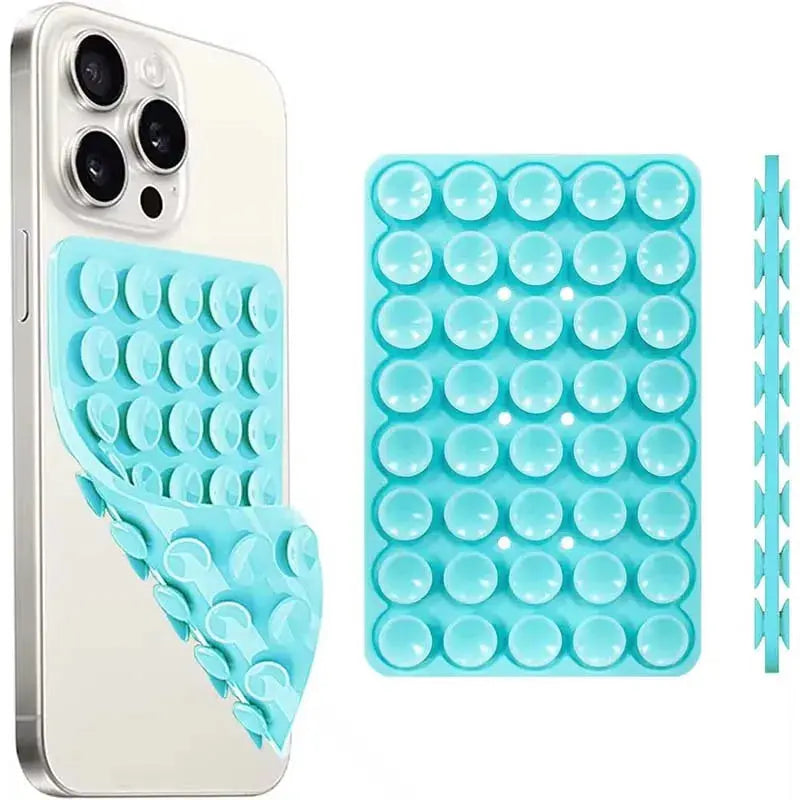 Silicone Suction Cup Phone Case Mount Double Sided Hands-Free Strong Grip Holder for Selfies and Videos for iPhone Android beyutihealth