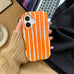 Fashion 2 in 1 Glossy Stripes Phone Case for iPhone 13 14 15 16 Pro Max Wave Edges Comfortable Touch Hard Slim Back Cover Shell beyutihealth