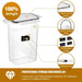 BPA Free Plastic Food Storage Containers Set in a modern kitchen with airtight lids