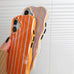 Fashion 2 in 1 Glossy Stripes Phone Case for iPhone 13 14 15 16 Pro Max Wave Edges Comfortable Touch Hard Slim Back Cover Shell beyutihealth