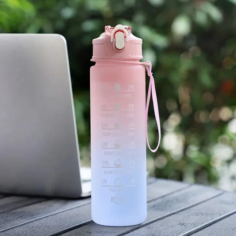 600ml Water Bottles Fashion Water Bottle with Straw BPA Free Portable Outdoor Sport Cute Drinking Plastic Bottles Eco-Friendly beyutihealth