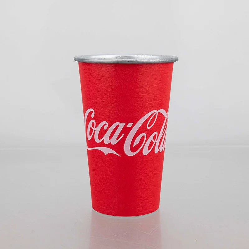 470ml Portable Aluminum Mug-CocaCola Cups ColorChanges When Cool Perfect for Cold Sensation Outdoor Camping Beer Cold DrinksCup beyutihealth
