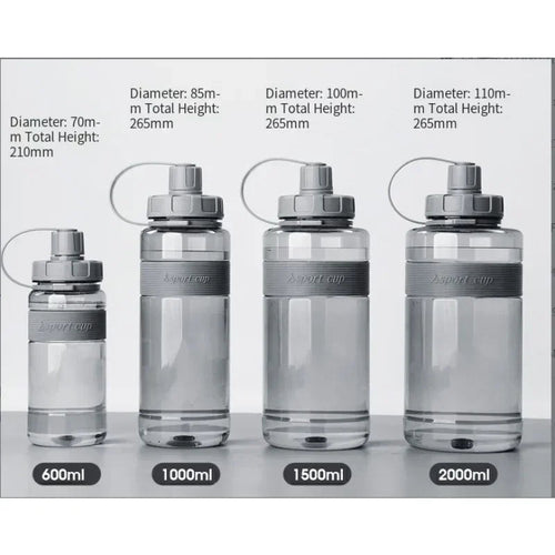 2 Liter Big Water Bottle With Straw 2L/1.5L/1L/0.6L Large Capacity School Gym Sports Drinking Bottles Fitness botella de agua 물병 beyutihealth