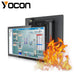Industrial touchscreen monitor with fire hazard