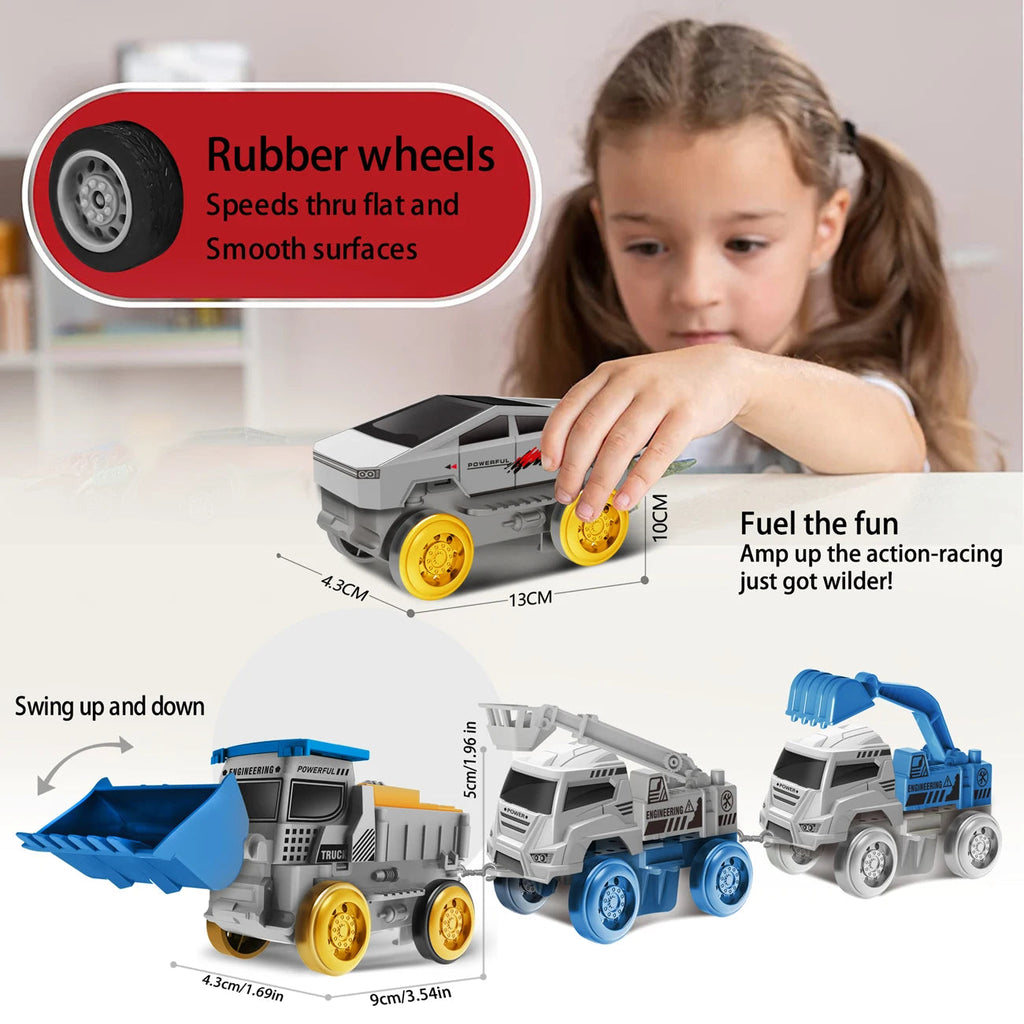 Magic Climbing Electric Race Car Toy with Bendable Flexible Track Space Theme Engineering Train for Kids Gift Novacare Shop