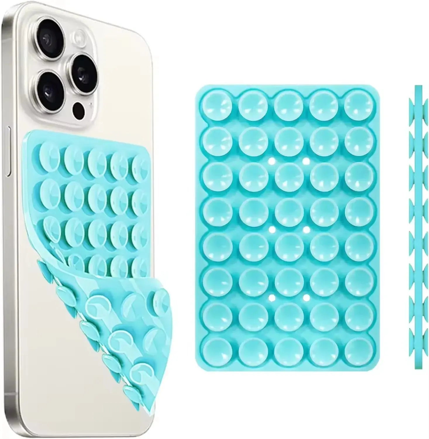 Silicone Suction Cup Phone Case Mount Double Sided Hands-Free Strong Grip Holder for Selfies and Videos for iPhone Android beyutihealth