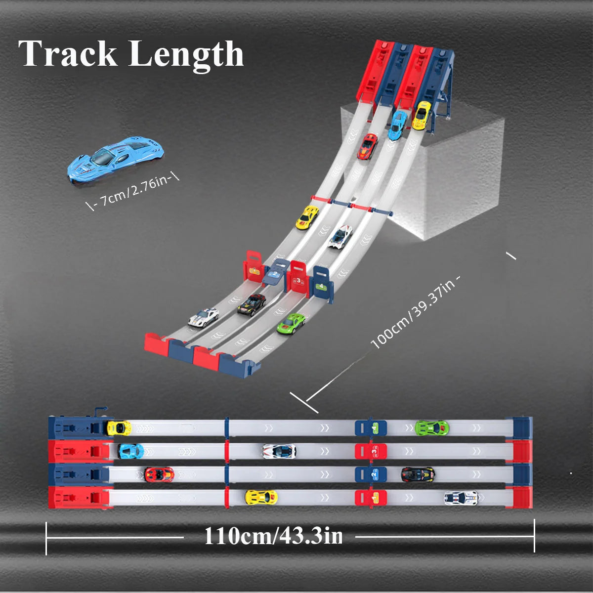 Competitive Racing Track Toy Vehicle with Alloy Car Kids Play Game for Children Educational Gift Novacare Shop