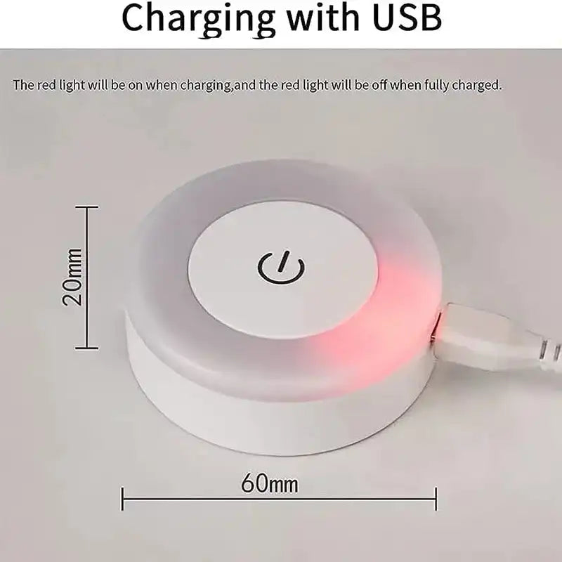 LED night light with USB charging port for home decor