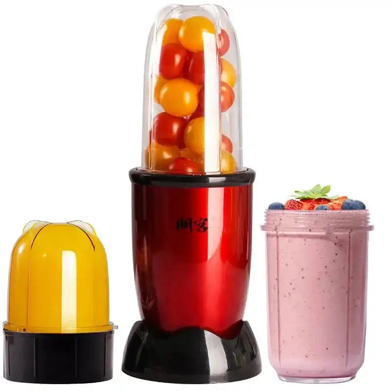 Portable blender with cherry tomatoes for smoothies