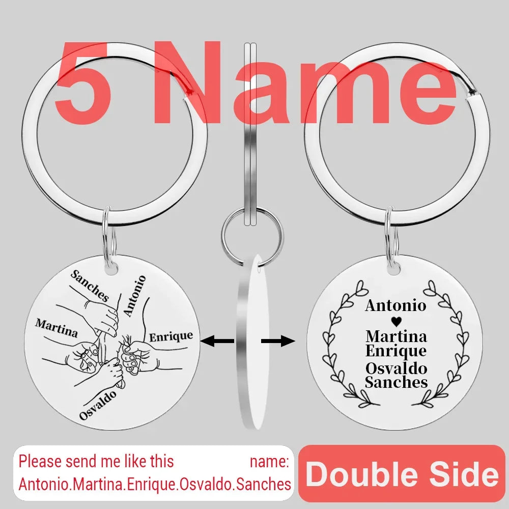 Personalized Keychain Love Gifts Customized Name Father's Mother's Day Papa Mom Key Chains Rings For Daddy Car Key Pendant Novacare Shop