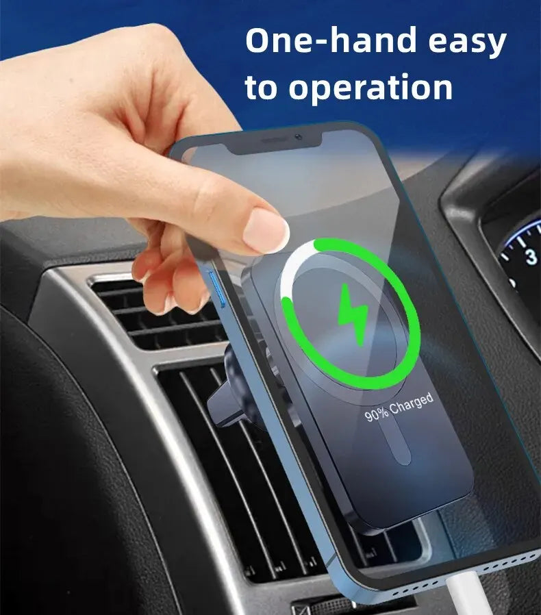 30W Magnetic Car Wireless Charger For iPhone 15 14 13 12 Pro Max Mini Macsafe Car Phone Holder Stand Mount Fast Charging Station beyutihealth