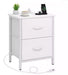 Night Stand Charging Station LED Nightstand Usb Ports Outlets 2 Storage Drawers Small Bedside Table Black Aesthetic Modern Novacare Shop