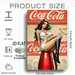 Brand new home decor signage, waterproof and durable, 8-inch x 12-inch square, retro-style aluminum fun sign: "Coca-Cola" beyutihealth