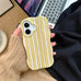 Fashion 2 in 1 Glossy Stripes Phone Case for iPhone 13 14 15 16 Pro Max Wave Edges Comfortable Touch Hard Slim Back Cover Shell beyutihealth