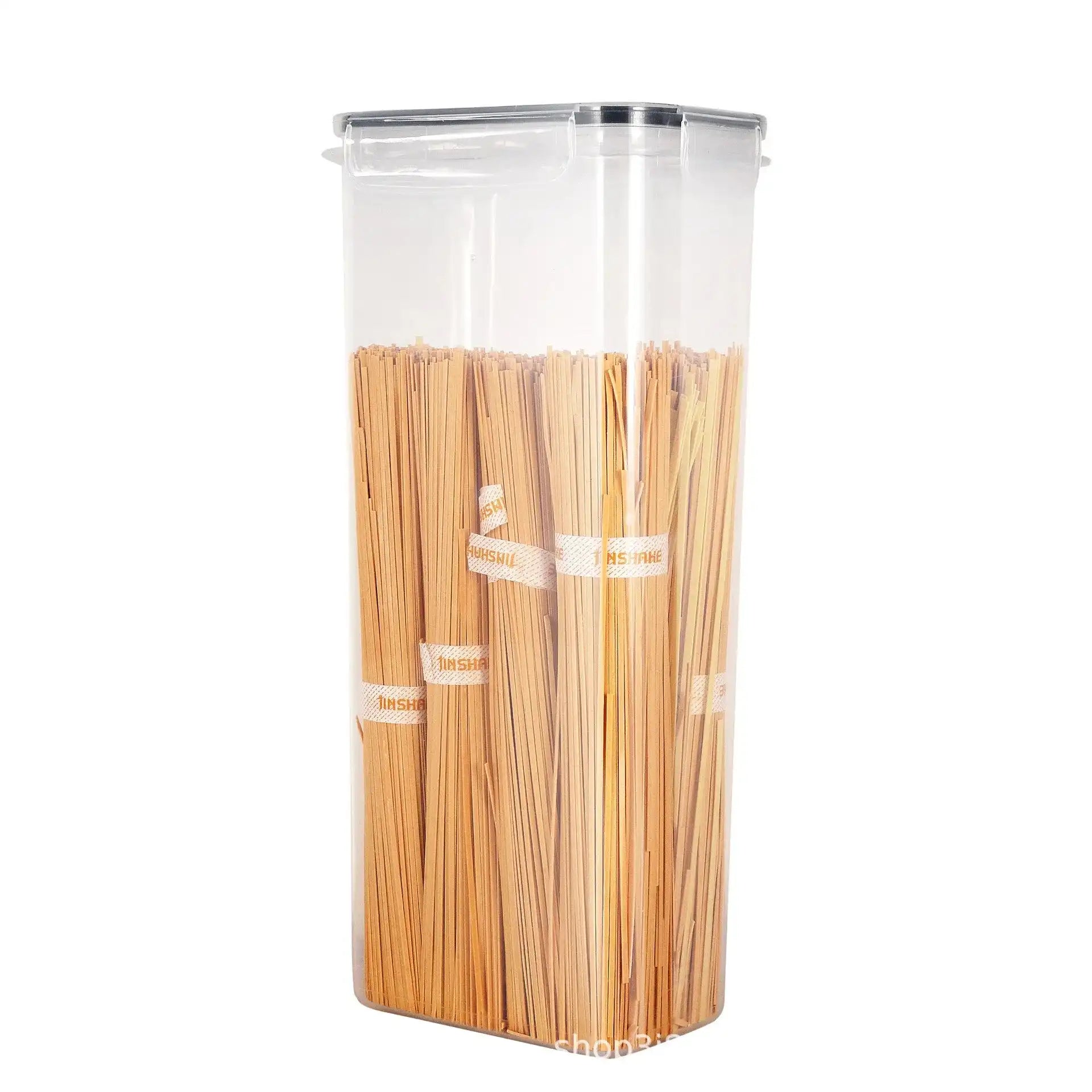 BPA Free Plastic Food Storage Containers Set in a modern kitchen with airtight lids