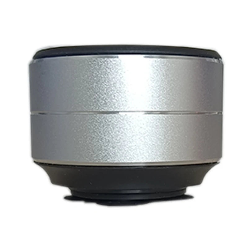 Silver bone conduction wireless speaker with sucker mount base, featuring resonance audio and wearable loop design for dynamic sound.