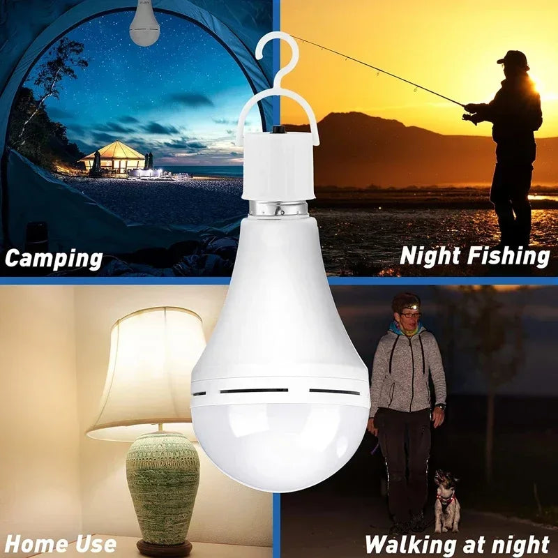 LED Rechargeable Light Bulb for Camping and Home Use