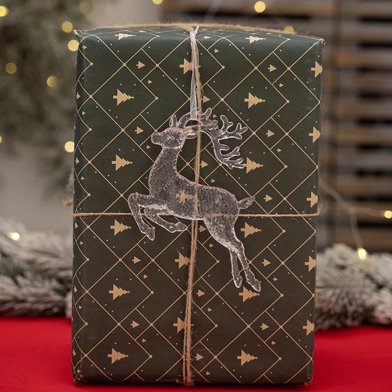 Christmas Tree Decoration Items, Unicorn, Bird, Elk, Transparent Acrylic Tree Hanging Christmas Deer Xmas Tree Christmas Decor beyutihealth
