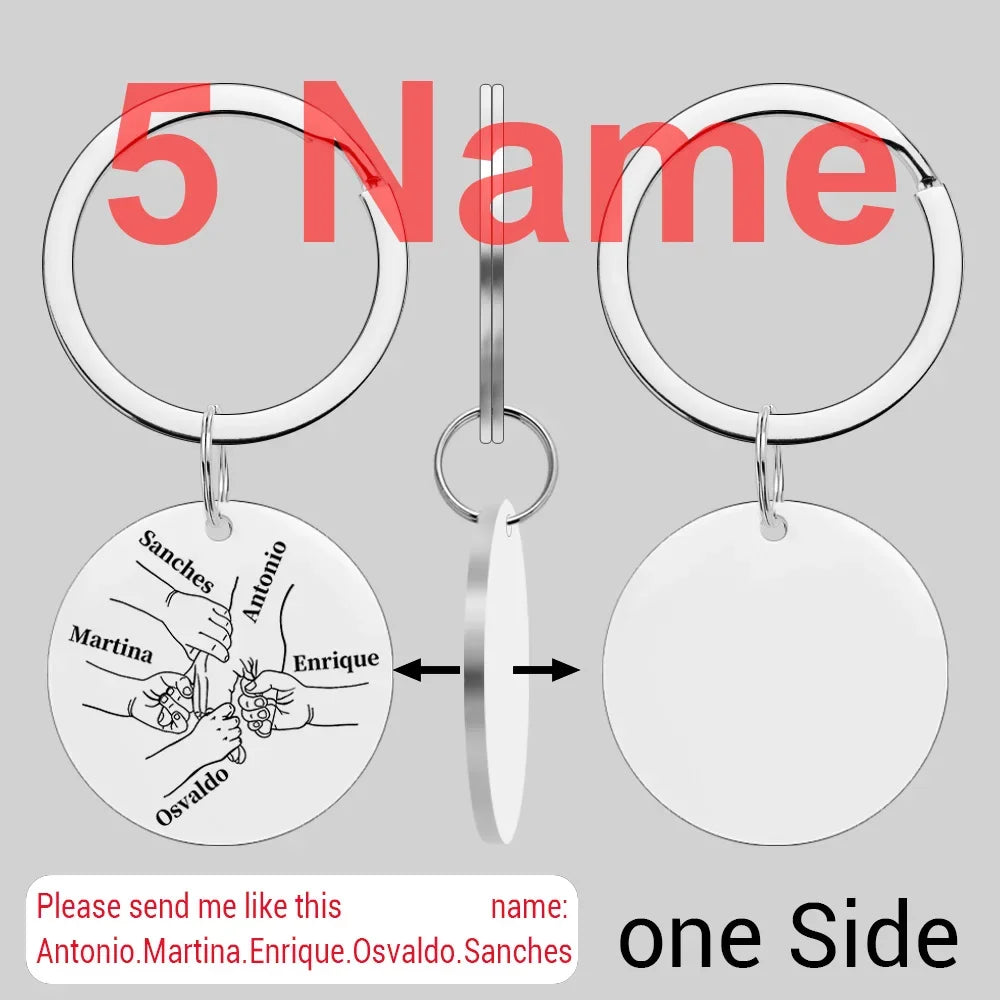 Personalized Keychain Love Gifts Customized Name Father's Mother's Day Papa Mom Key Chains Rings For Daddy Car Key Pendant Novacare Shop