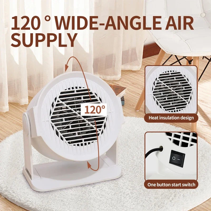 Heating and Cooling Small Heater Home Bedroom Dormitory Office Energy Saving Safety Quiet Rotating Shaking Head Electric Heater Novacare Shop