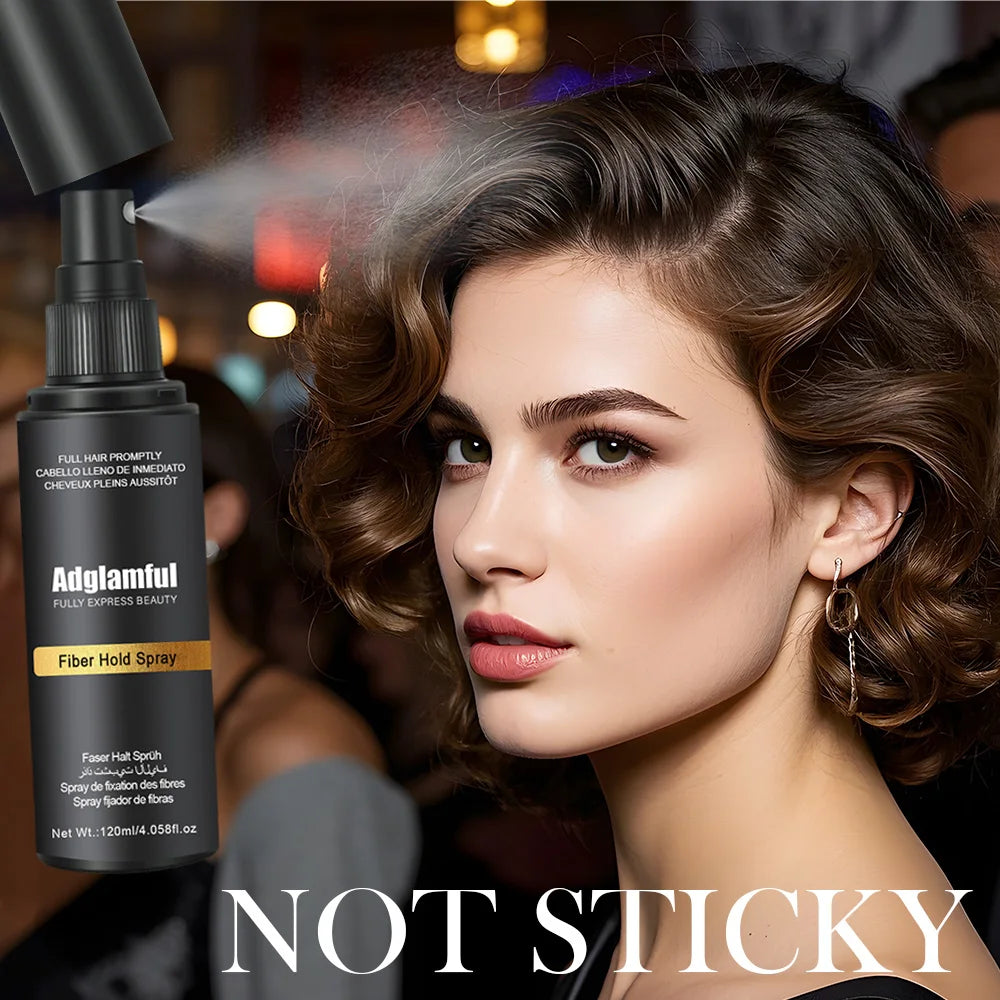 Hair fiber spray for volume and texture