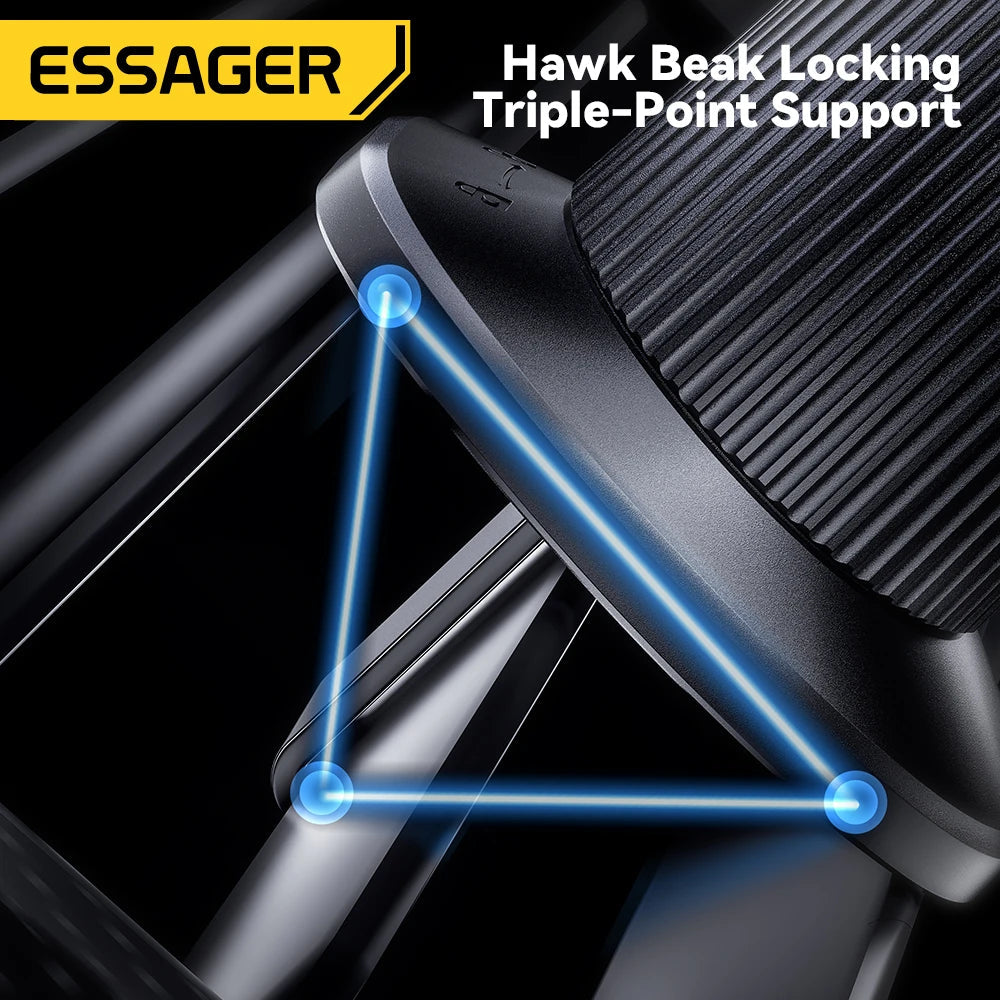 Essager Magnetic Wireless Charger Car Phone Holder 15W RGB Seven Color Light Fast Charging Mount Stand For IPhone15 14 13Android beyutihealth