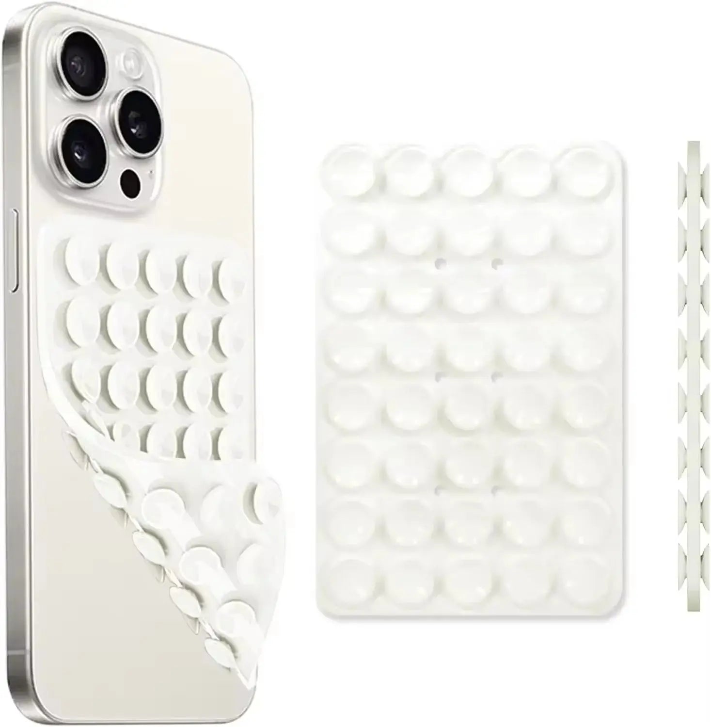 Silicone Suction Cup Phone Case Mount Double Sided Hands-Free Strong Grip Holder for Selfies and Videos for iPhone Android beyutihealth