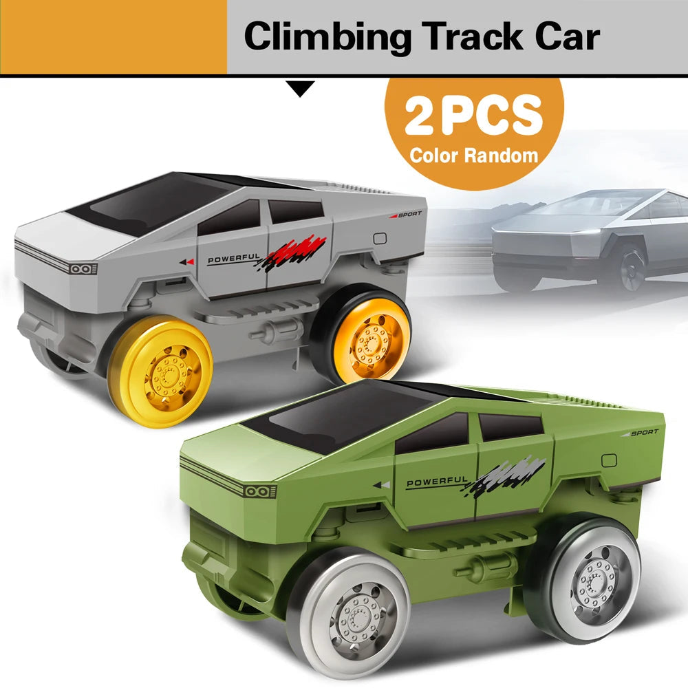 Magic Climbing Electric Race Car Toy with Bendable Flexible Track Space Theme Engineering Train for Kids Gift Novacare Shop